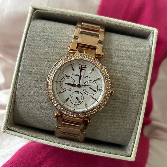 Michael Kors Gold Crystal-Embellished Watch Michael Kors | Accessories | Michael Kors Gold Crystal  main image 4